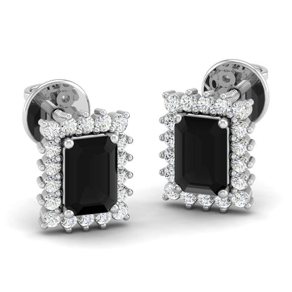 Pure Sterling Silver (92.5% purity)Precious, Beautiful and Designer Stud Earrings with cubic zirconia (AD) stones for Girls and Women