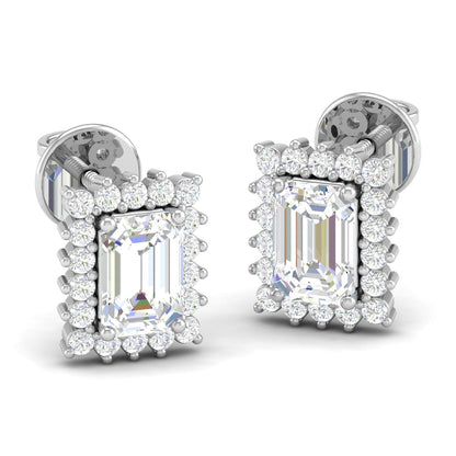Pure Sterling Silver (92.5% purity)Precious, Beautiful and Designer Stud Earrings with cubic zirconia (AD) stones for Girls and Women
