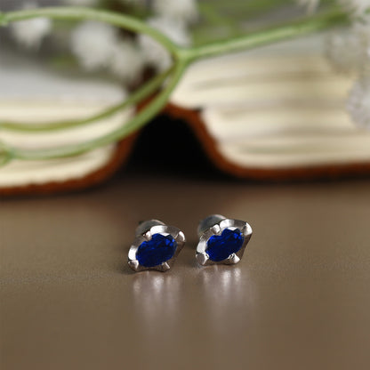 Pure Sterling Silver (92.5% purity)Precious, Beautiful and Designer Stud Earrings with cubic zirconia (AD) stones for Girls and Women