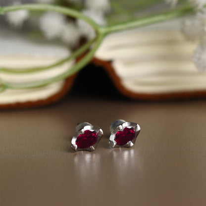 Pure Sterling Silver (92.5% purity)Precious, Beautiful and Designer Stud Earrings with cubic zirconia (AD) stones for Girls and Women