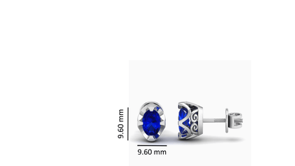 Pure Sterling Silver (92.5% purity)Precious, Beautiful and Designer Stud Earrings with cubic zirconia (AD) stones for Girls and Women