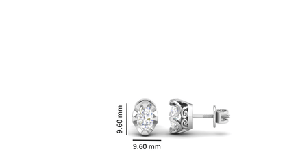 Pure Sterling Silver (92.5% purity)Precious, Beautiful and Designer Stud Earrings with cubic zirconia (AD) stones for Girls and Women
