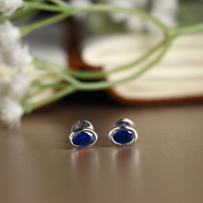 Pure Sterling Silver (92.5% purity)Precious, Beautiful and Designer Stud Earrings with cubic zirconia (AD) stones for Girls and Women