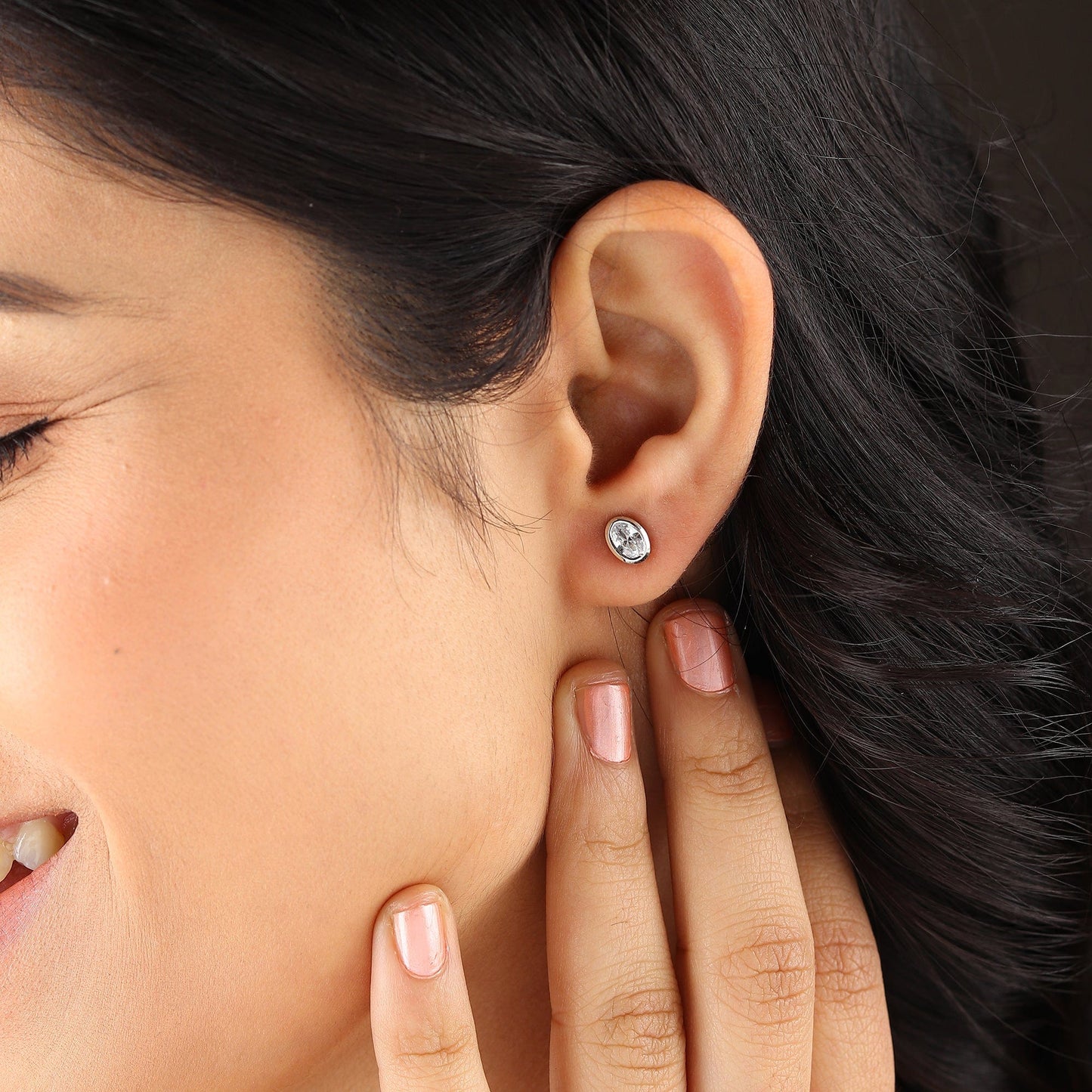 Pure Sterling Silver (92.5% purity)Precious, Beautiful and Designer Stud Earrings with cubic zirconia (AD) stones for Girls and Women