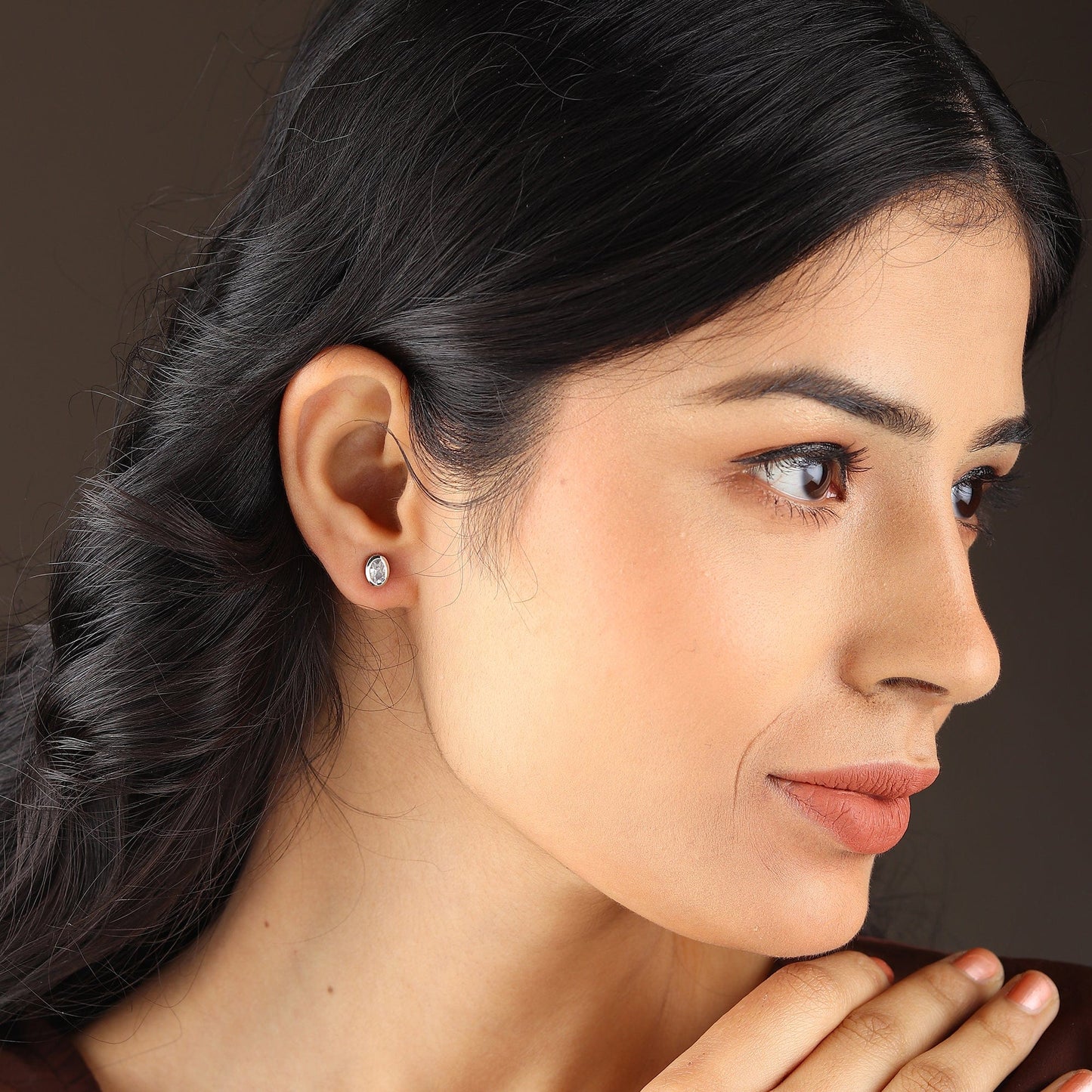 Pure Sterling Silver (92.5% purity)Precious, Beautiful and Designer Stud Earrings with cubic zirconia (AD) stones for Girls and Women