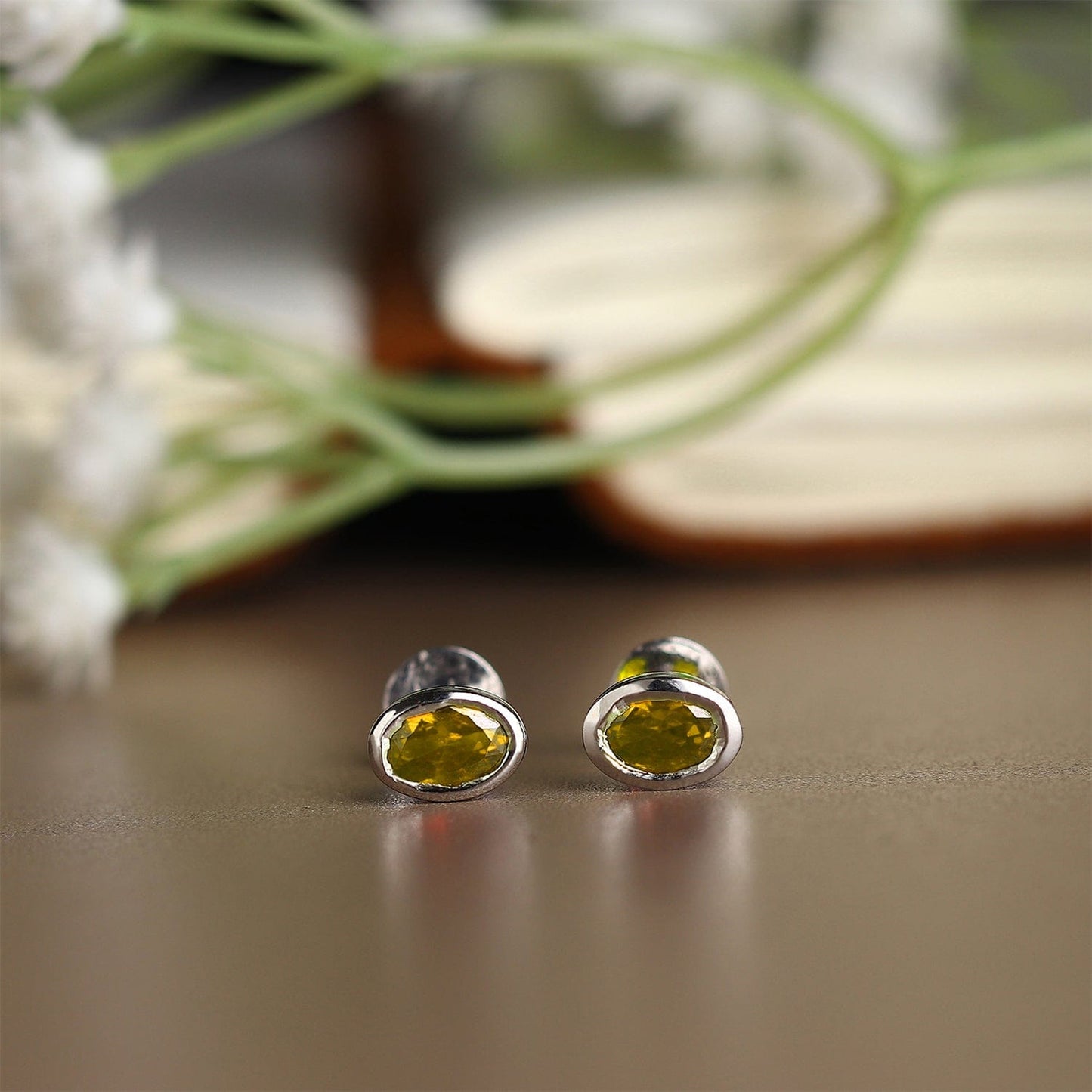 Pure Sterling Silver (92.5% purity)Precious, Beautiful and Designer Stud Earrings with cubic zirconia (AD) stones for Girls and Women
