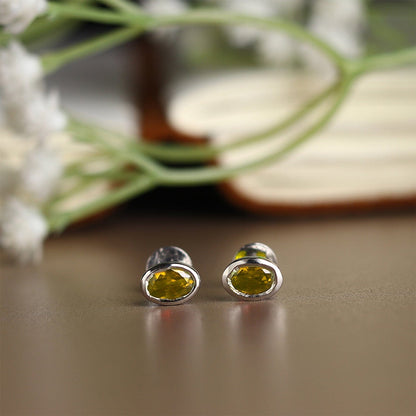 Pure Sterling Silver (92.5% purity)Precious, Beautiful and Designer Stud Earrings with cubic zirconia (AD) stones for Girls and Women