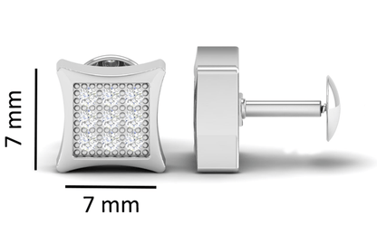 Pure Sterling Silver (92.5% purity)Precious, Beautiful and Designer Stud Earrings with cubic zirconia (AD) stones for Girls and Women