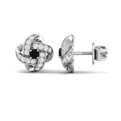 Pure Sterling Silver (92.5% purity)Precious, Beautiful and Designer Stud Earrings with cubic zirconia (AD) stones for Girls and Women