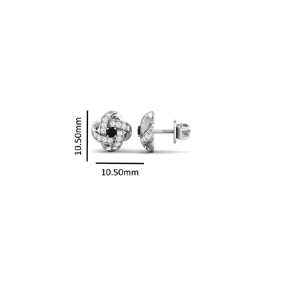 Pure Sterling Silver (92.5% purity)Precious, Beautiful and Designer Stud Earrings with cubic zirconia (AD) stones for Girls and Women