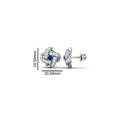 Pure Sterling Silver (92.5% purity)Precious, Beautiful and Designer Stud Earrings with cubic zirconia (AD) stones for Girls and Women