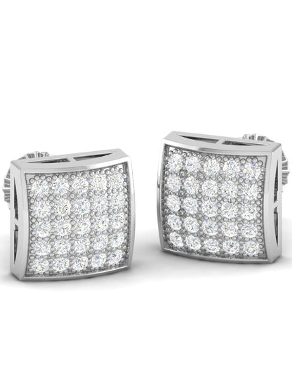 Pure Sterling Silver (92.5% purity)Precious, Beautiful and Designer Stud Earrings with cubic zirconia (AD) stones for Girls and Women