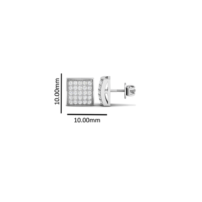 Pure Sterling Silver (92.5% purity)Precious, Beautiful and Designer Stud Earrings with cubic zirconia (AD) stones for Girls and Women