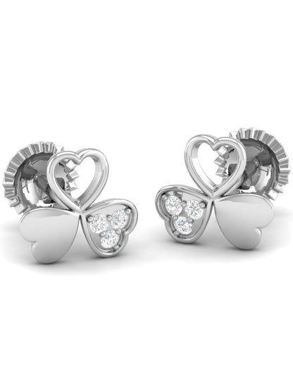 Pure Sterling Silver (92.5% purity)Precious, Beautiful and Designer Stud Earrings with cubic zirconia (AD) stones for Girls and Women