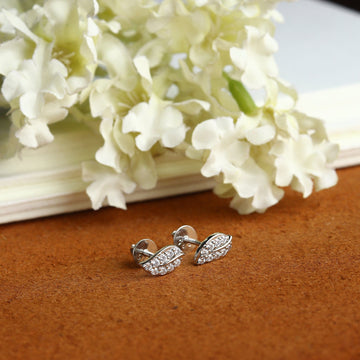 Akshat Sapphire Sterling Silver (92.5% purity) Precious Stud Earrings for Girls and Women Pure Silver Beautiful and Designer studs earring with cubic zirconia (AD) stones