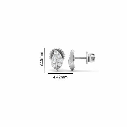 Pure Sterling Silver (92.5% purity)Precious, Beautiful and Designer Stud Earrings with cubic zirconia (AD) stones for Girls and Women