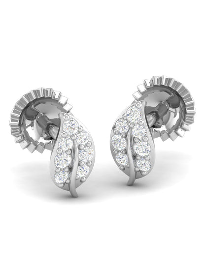 Pure Sterling Silver (92.5% purity)Precious, Beautiful and Designer Stud Earrings with cubic zirconia (AD) stones for Girls and Women