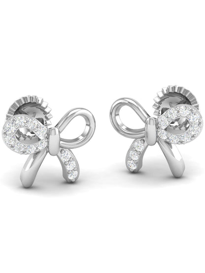Pure Sterling Silver (92.5% purity)Precious, Beautiful and Designer Stud Earrings with cubic zirconia (AD) stones for Girls and Women