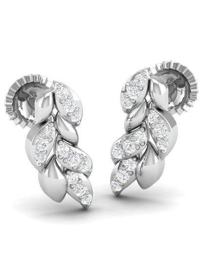 Pure Sterling Silver (92.5% purity)Precious, Beautiful and Designer Stud Earrings with cubic zirconia (AD) stones for Girls and Women