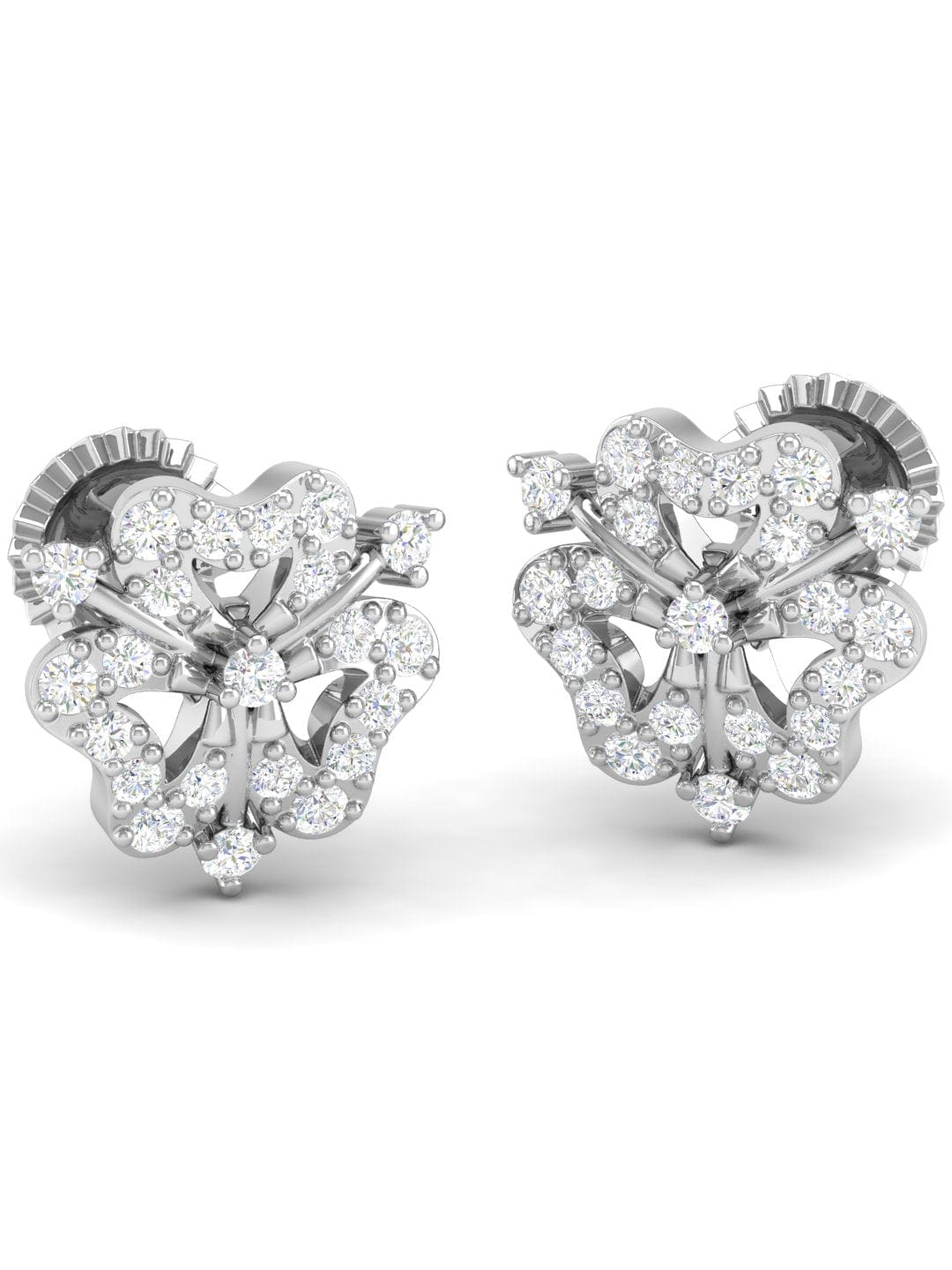 Pure Sterling Silver (92.5% purity)Precious, Beautiful and Designer Stud Earrings with cubic zirconia (AD) stones for Girls and Women