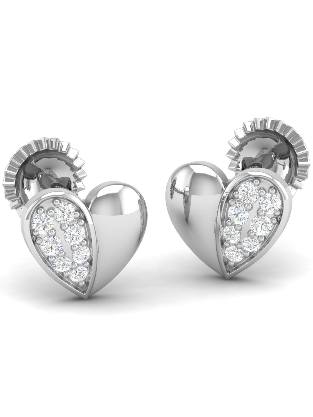 Pure Sterling Silver (92.5% purity)Precious, Beautiful and Designer Stud Earrings with cubic zirconia (AD) stones for Girls and Women