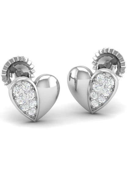 Pure Sterling Silver (92.5% purity)Precious, Beautiful and Designer Stud Earrings with cubic zirconia (AD) stones for Girls and Women