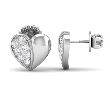 Pure Sterling Silver (92.5% purity)Precious, Beautiful and Designer Stud Earrings with cubic zirconia (AD) stones for Girls and Women