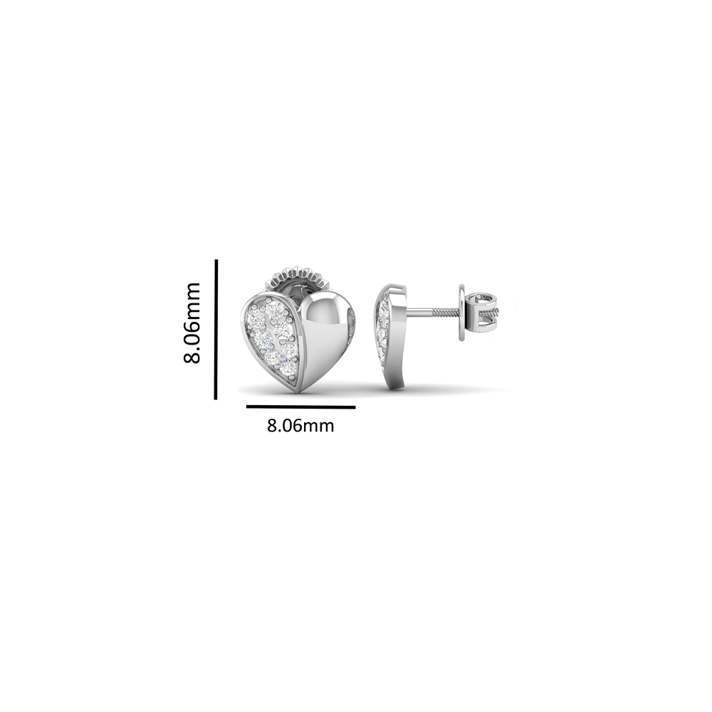 Pure Sterling Silver (92.5% purity)Precious, Beautiful and Designer Stud Earrings with cubic zirconia (AD) stones for Girls and Women