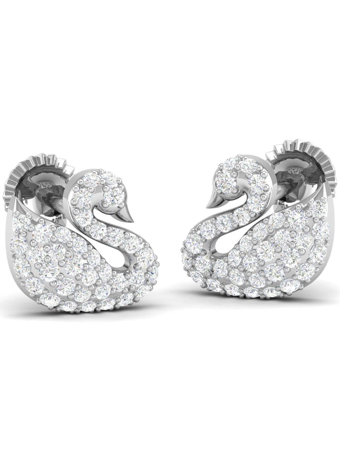 Pure Sterling Silver (92.5% purity)Precious, Beautiful and Designer Stud Earrings with cubic zirconia (AD) stones for Girls and Women