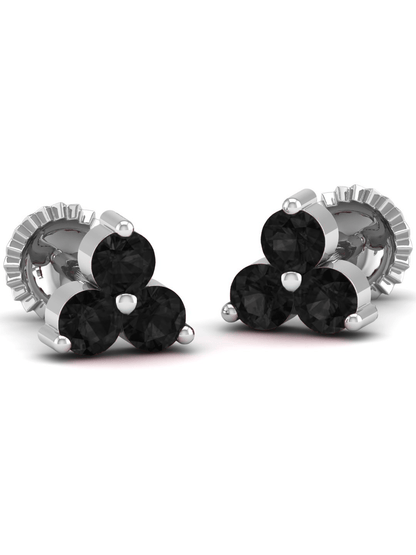 Pure Sterling Silver (92.5% purity)Precious, Beautiful and Designer Stud Earrings with cubic zirconia (AD) stones for Girls and Women