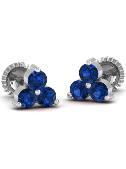 Pure Sterling Silver (92.5% purity)Precious, Beautiful and Designer Stud Earrings with cubic zirconia (AD) stones for Girls and Women