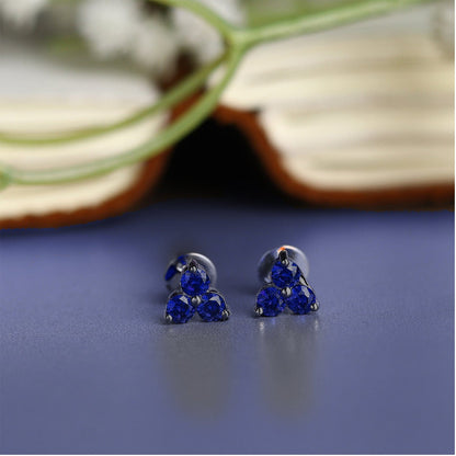 Pure Sterling Silver (92.5% purity)Precious, Beautiful and Designer Stud Earrings with cubic zirconia (AD) stones for Girls and Women