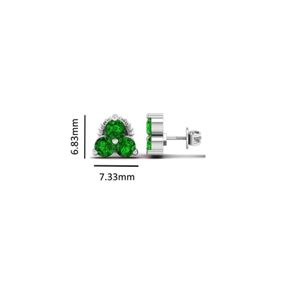 Pure Sterling Silver (92.5% purity)Precious, Beautiful and Designer Stud Earrings with cubic zirconia (AD) stones for Girls and Women