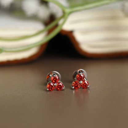 Pure Sterling Silver (92.5% purity)Precious, Beautiful and Designer Stud Earrings with cubic zirconia (AD) stones for Girls and Women