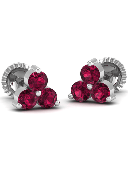 Pure Sterling Silver (92.5% purity)Precious, Beautiful and Designer Stud Earrings with cubic zirconia (AD) stones for Girls and Women