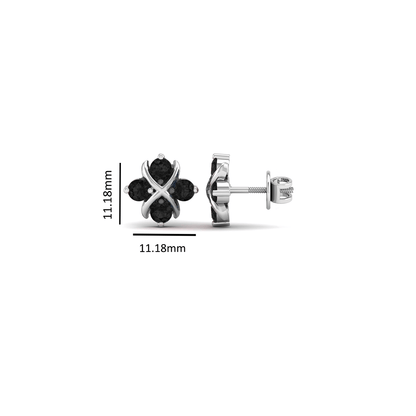 Pure Sterling Silver (92.5% purity)Precious, Beautiful and Designer Stud Earrings with cubic zirconia (AD) stones for Girls and Women