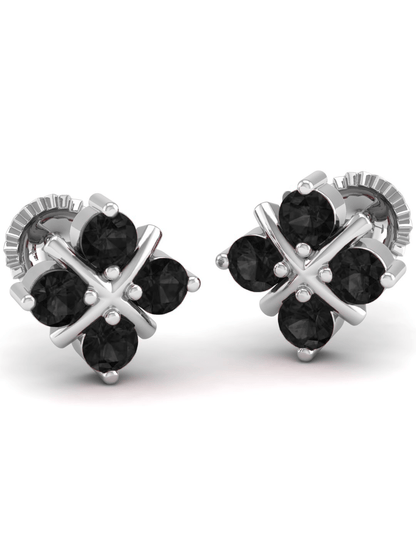 Pure Sterling Silver (92.5% purity)Precious, Beautiful and Designer Stud Earrings with cubic zirconia (AD) stones for Girls and Women