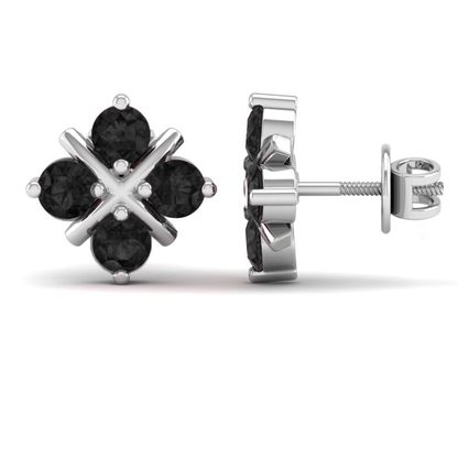 Pure Sterling Silver (92.5% purity)Precious, Beautiful and Designer Stud Earrings with cubic zirconia (AD) stones for Girls and Women