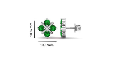 Pure Sterling Silver (92.5% purity)Precious, Beautiful and Designer Stud Earrings with cubic zirconia (AD) stones for Girls and Women
