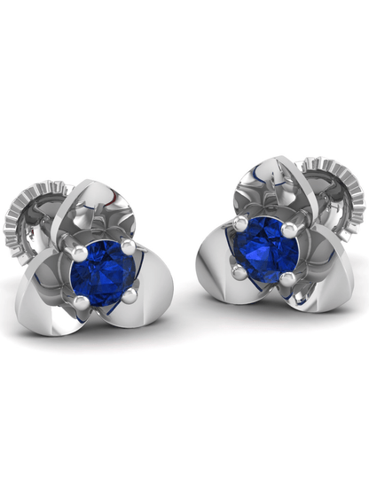 Pure Sterling Silver (92.5% purity)Precious, Beautiful and Designer Stud Earrings with cubic zirconia (AD) stones for Girls and Women
