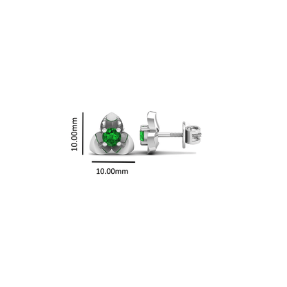Pure Sterling Silver (92.5% purity)Precious, Beautiful and Designer Stud Earrings with cubic zirconia (AD) stones for Girls and Women