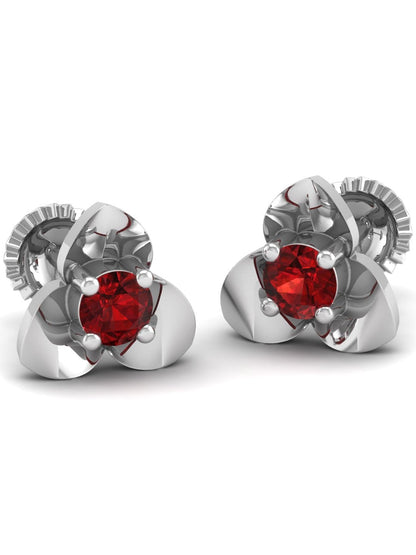 Pure Sterling Silver (92.5% purity)Precious, Beautiful and Designer Stud Earrings with cubic zirconia (AD) stones for Girls and Women