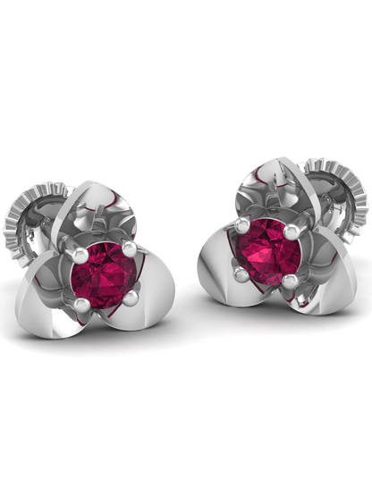 Pure Sterling Silver (92.5% purity)Precious, Beautiful and Designer Stud Earrings with cubic zirconia (AD) stones for Girls and Women