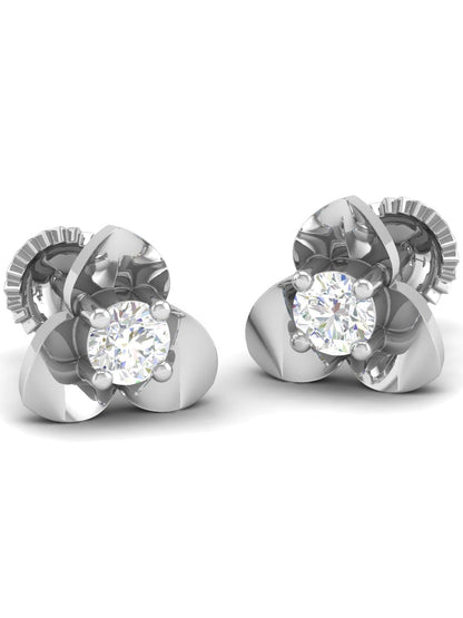 Pure Sterling Silver (92.5% purity)Precious, Beautiful and Designer Stud Earrings with cubic zirconia (AD) stones for Girls and Women