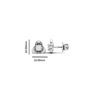 Pure Sterling Silver (92.5% purity)Precious, Beautiful and Designer Stud Earrings with cubic zirconia (AD) stones for Girls and Women