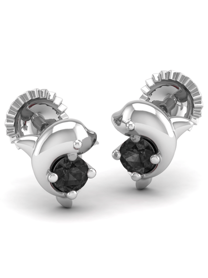 Pure Sterling Silver (92.5% purity)Precious, Beautiful and Designer Stud Earrings with cubic zirconia (AD) stones for Girls and Women