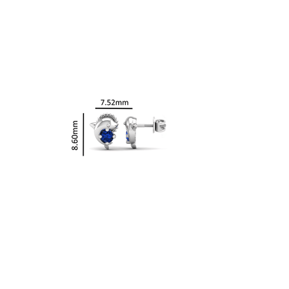 Pure Sterling Silver (92.5% purity)Precious, Beautiful and Designer Stud Earrings with cubic zirconia (AD) stones for Girls and Women