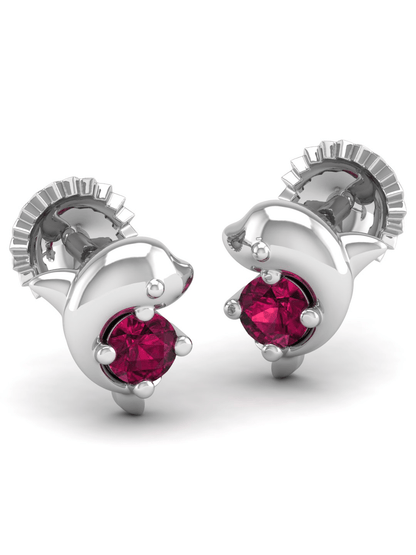 Pure Sterling Silver (92.5% purity)Precious, Beautiful and Designer Stud Earrings with cubic zirconia (AD) stones for Girls and Women