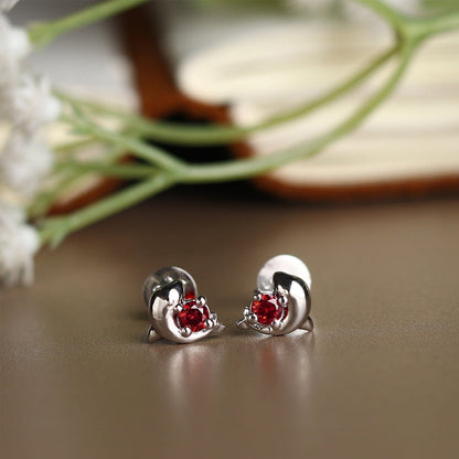 Pure Sterling Silver (92.5% purity)Precious, Beautiful and Designer Stud Earrings with cubic zirconia (AD) stones for Girls and Women
