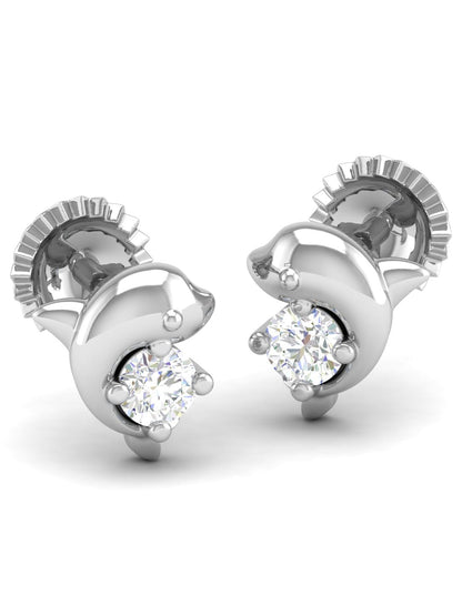 Pure Sterling Silver (92.5% purity)Precious, Beautiful and Designer Stud Earrings with cubic zirconia (AD) stones for Girls and Women